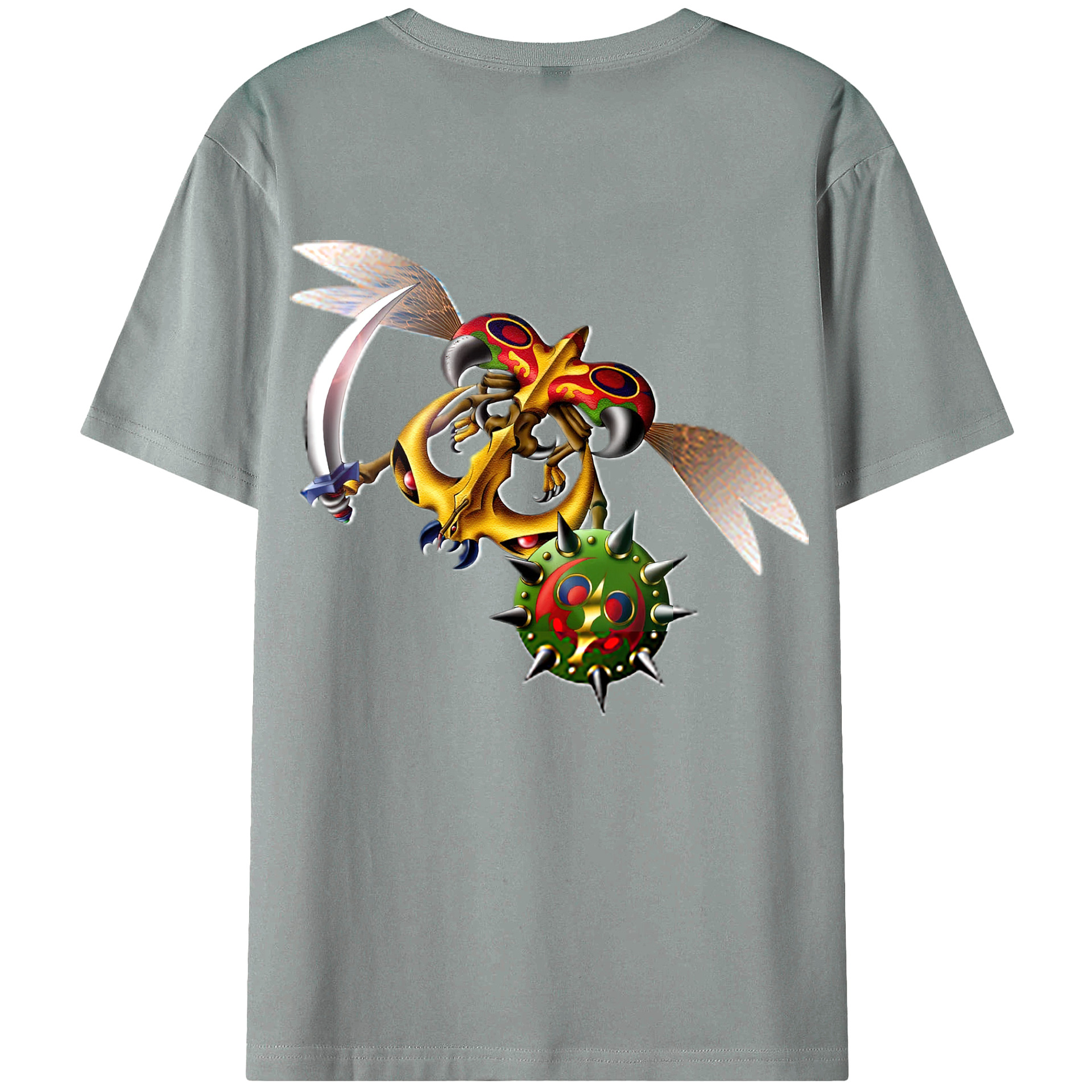 （画像用） 遊☆戯☆王 Yu-Gi-Oh! 綿100％ メンズ半袖Tシャツ（バックプリント） 通気性